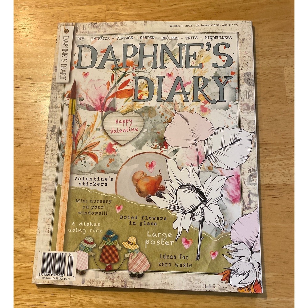Daphne's Diary Magazine UK  Issue #1 2022 Recipes DIY Vintage Garden Trips More